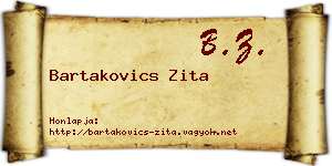 Bartakovics Zita névjegykártya